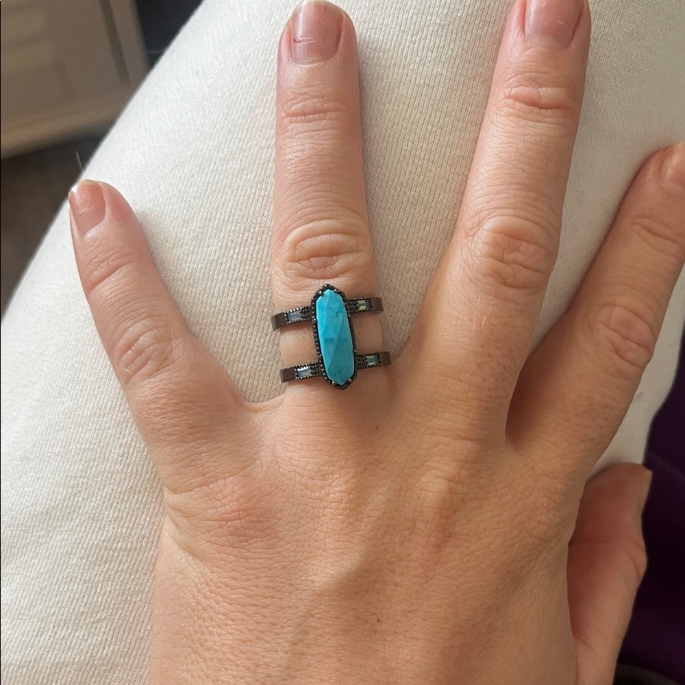 Kendra Scott Turquoise Marquise Double-Band Ring